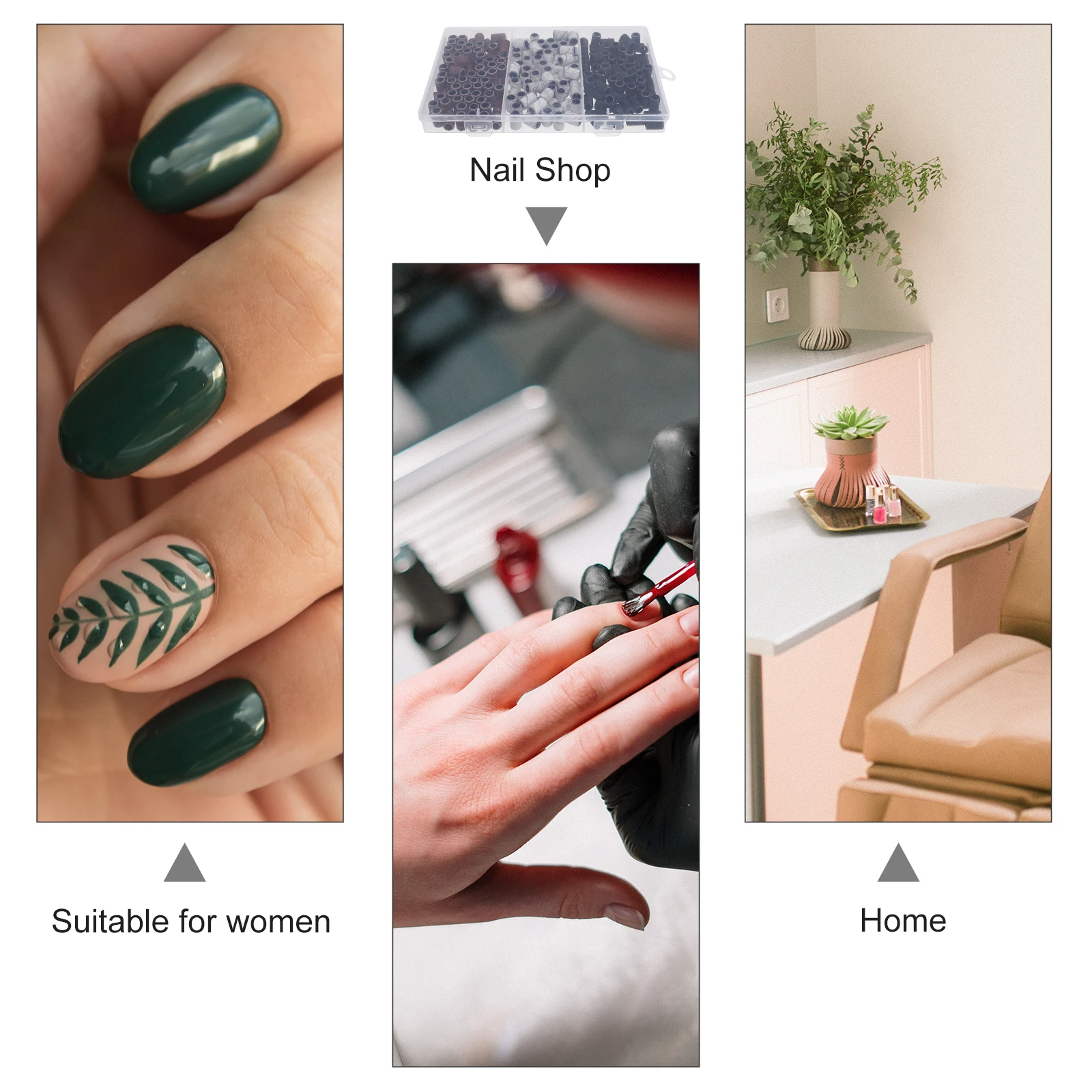 

210pcs Sanding Bands Cloth Resin Manicure Drill Bits Sander Gravel Polish Smoothing Surface Wear Resistant for Women