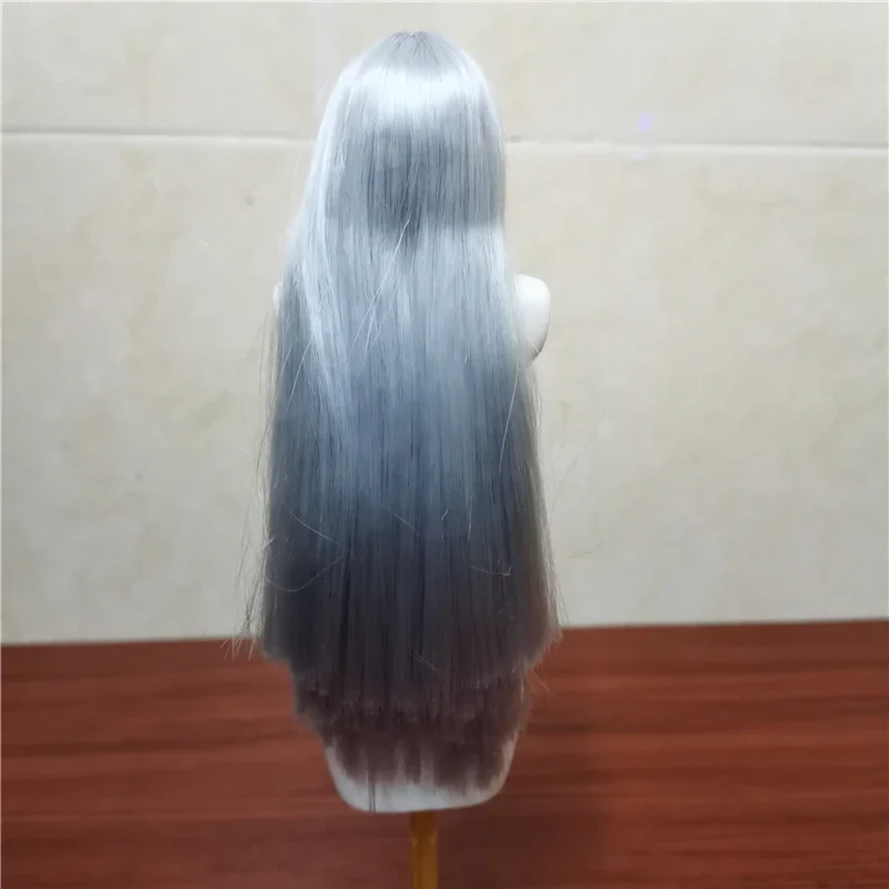 En Stock, peluca de pelo esculpida con cabeza femenina a escala 1/6, modelo de accesorios de soldado, modelo para muñeca de cabeza femenina de 12"