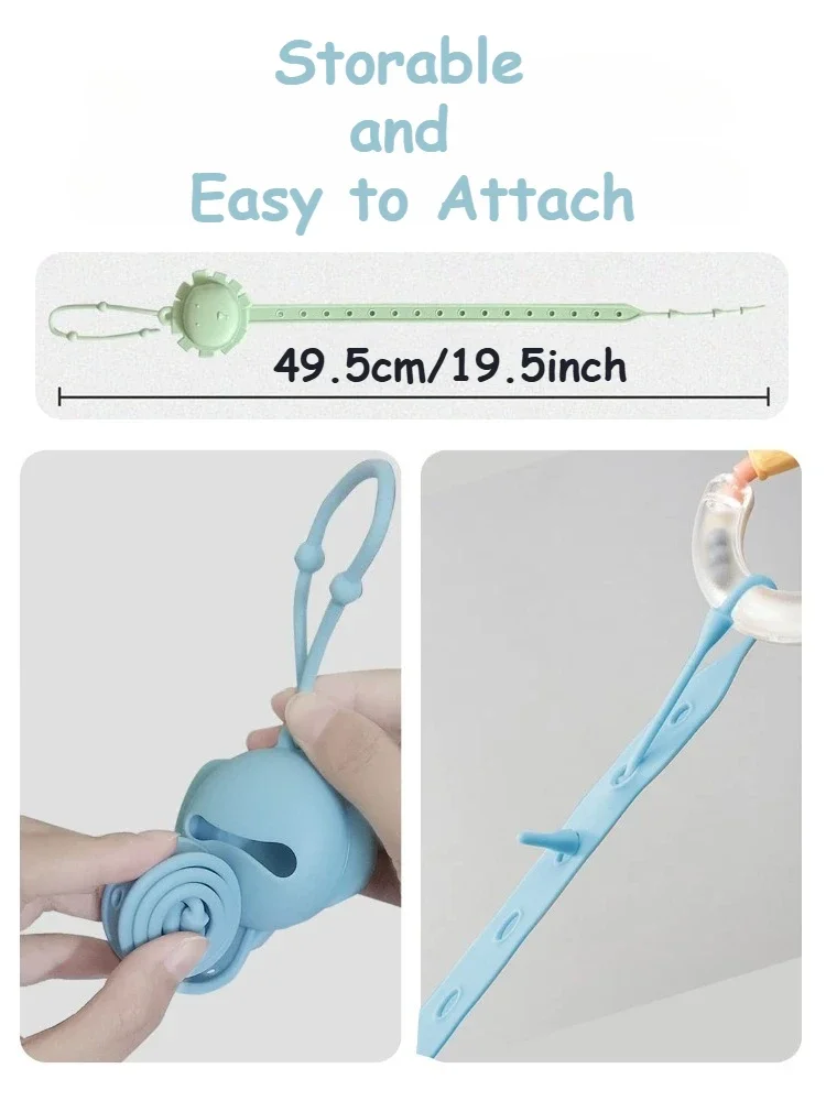 Toy Straps for Baby Silicone Setpacifier Clip for Car Seat Toy Feeding Bottle Teether High Chair Stroller Baby Toy Clips Cribs