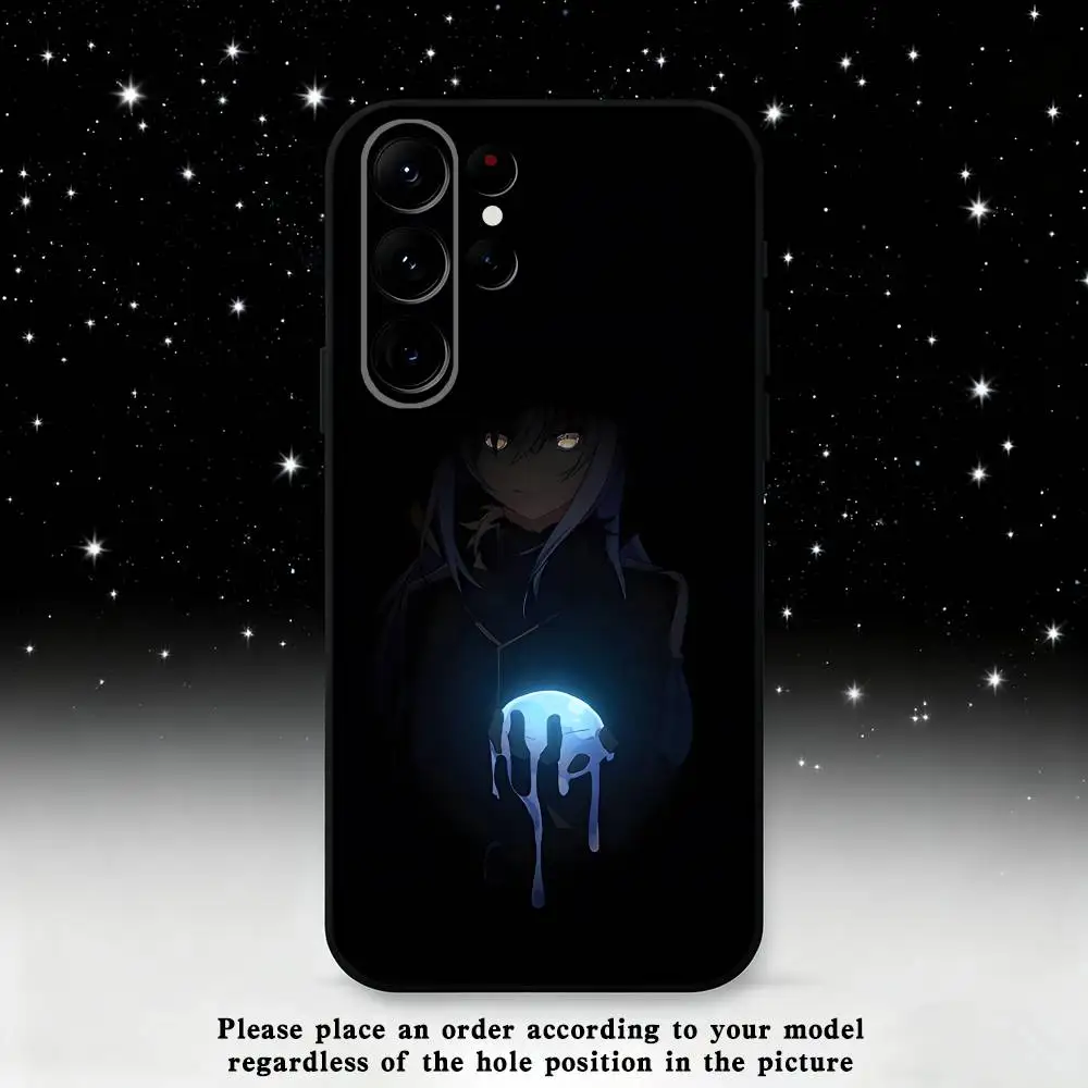 T-Tensei Slime R-Rimuru Anime Phone Case For Samsung S25,S24 Ultra,S20,S30 plus,S22 plus,S23,S30 Ultra 5G Silicone Black Shell