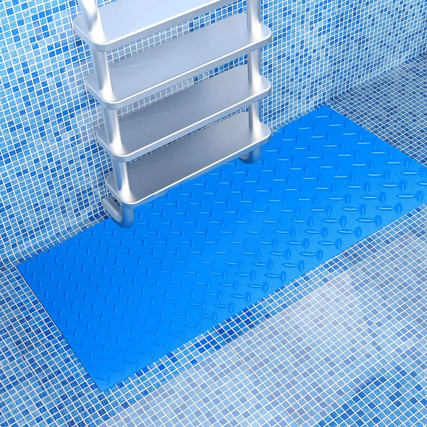 PVE Swimming Pool Ladder Step Mat for In-ground or above Ground Pools Non-Slip Texture Pad 90*23 60*23 Folding Pool Step