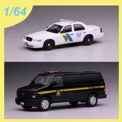 596 Model 1/64 Scale CV/E350 Police Painted Alloy Car Model Ornament Souvenir Display Collection Hobby Gift