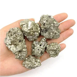 Wholesale 1 Pc Natural Stones Pyrite Crystal Cluster Irregular Stone Rock Mineral Sample Energy Home Decoration  Raw Mineral