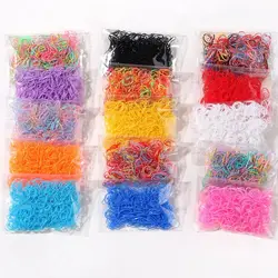 2000pcs Girls Colourful Disposable Rubber Band Hair Ties Headband Children Ponytail Holder Bands Baby Hair Accessories Gift