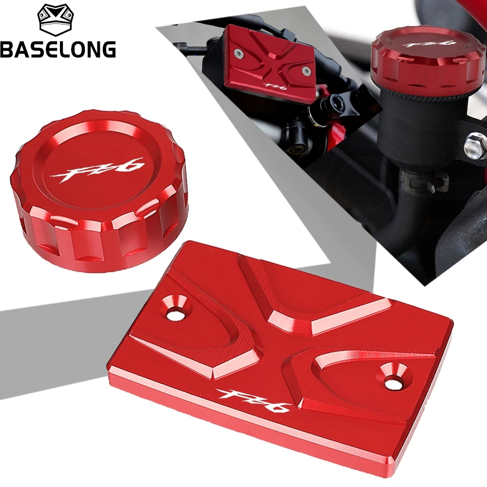 

Motorcycle CNC Aluminum Front Rear Brake Fluid Reservoir Cap Cover Protection For Yamaha FZ6 FZ-6 ZF6N FZ6R FZ6S FZ 6 FAZER