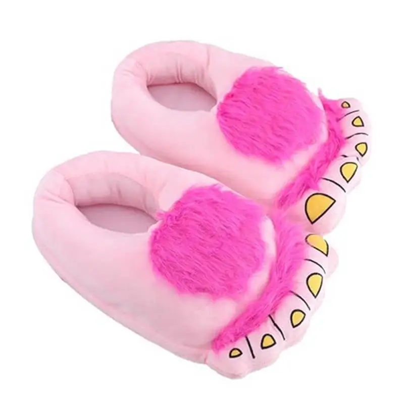 Feet Slippers Soft Big Feet Slippers Weird Slippers Anti-Slip Indoor House Shoes Large Foot Slippers For Winter Cold Days