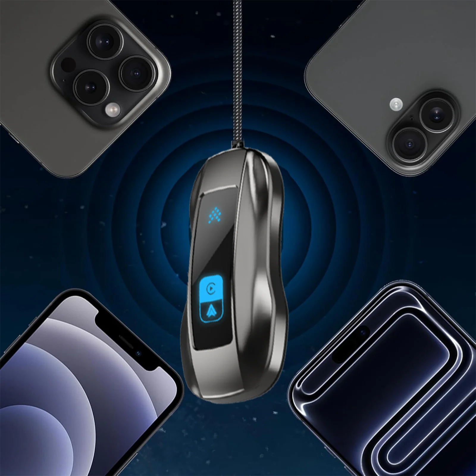 2026 Optimized Wired to Wireless CarPlay Adapter, Dual-Band for Apple CarPlay & Android Auto, Low Latency Stable Car Accessory