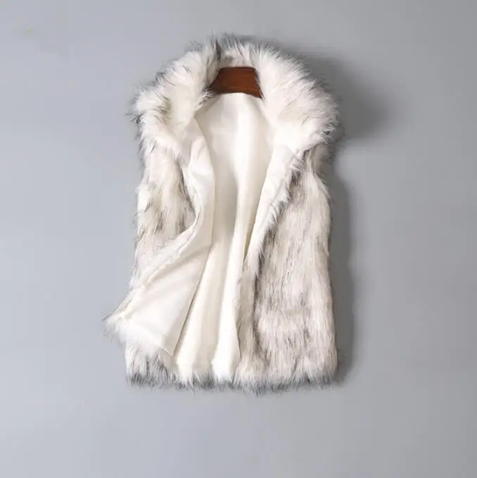 

Women Fur Vest Autumn Winter Female Waistcoat Faux Fur Coat V-Neck Sleeveless Jacket Streetwear Winter Solid Casual OVest