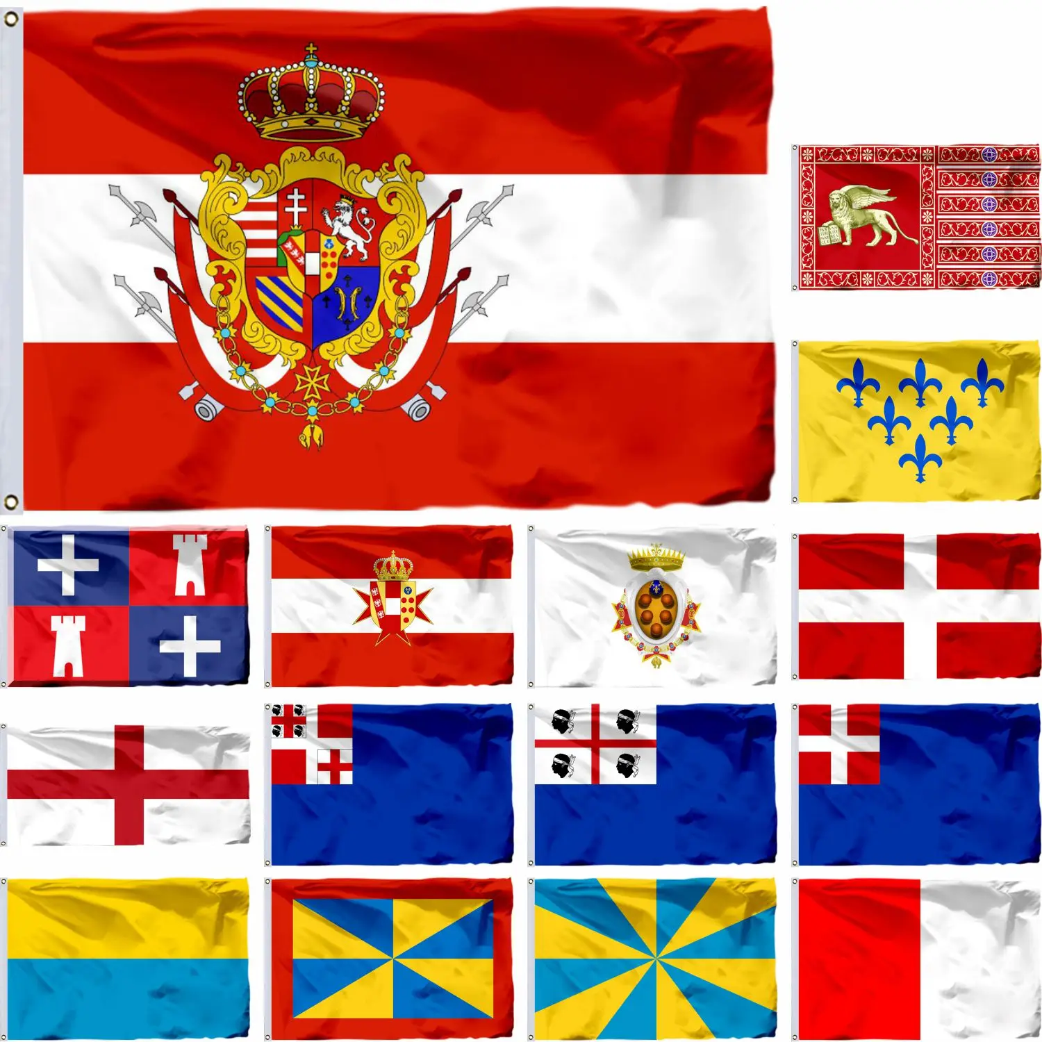 Italy Grand Duchy of Tuscany Flag Savoie 3X5FT Parma Duchy 90X150CM Sardinia Kingdom Banner Piacenza and Guastalla 2X3FT