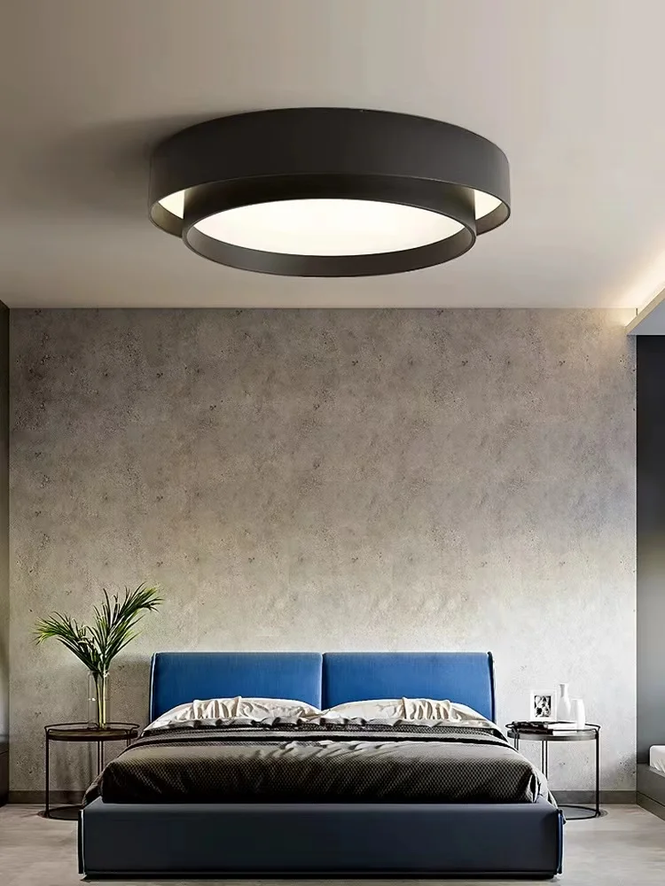 Lámparas de techo LED modernas para dormitorio, candelabros minimalistas de tres colores, luces blancas y negras para el hogar