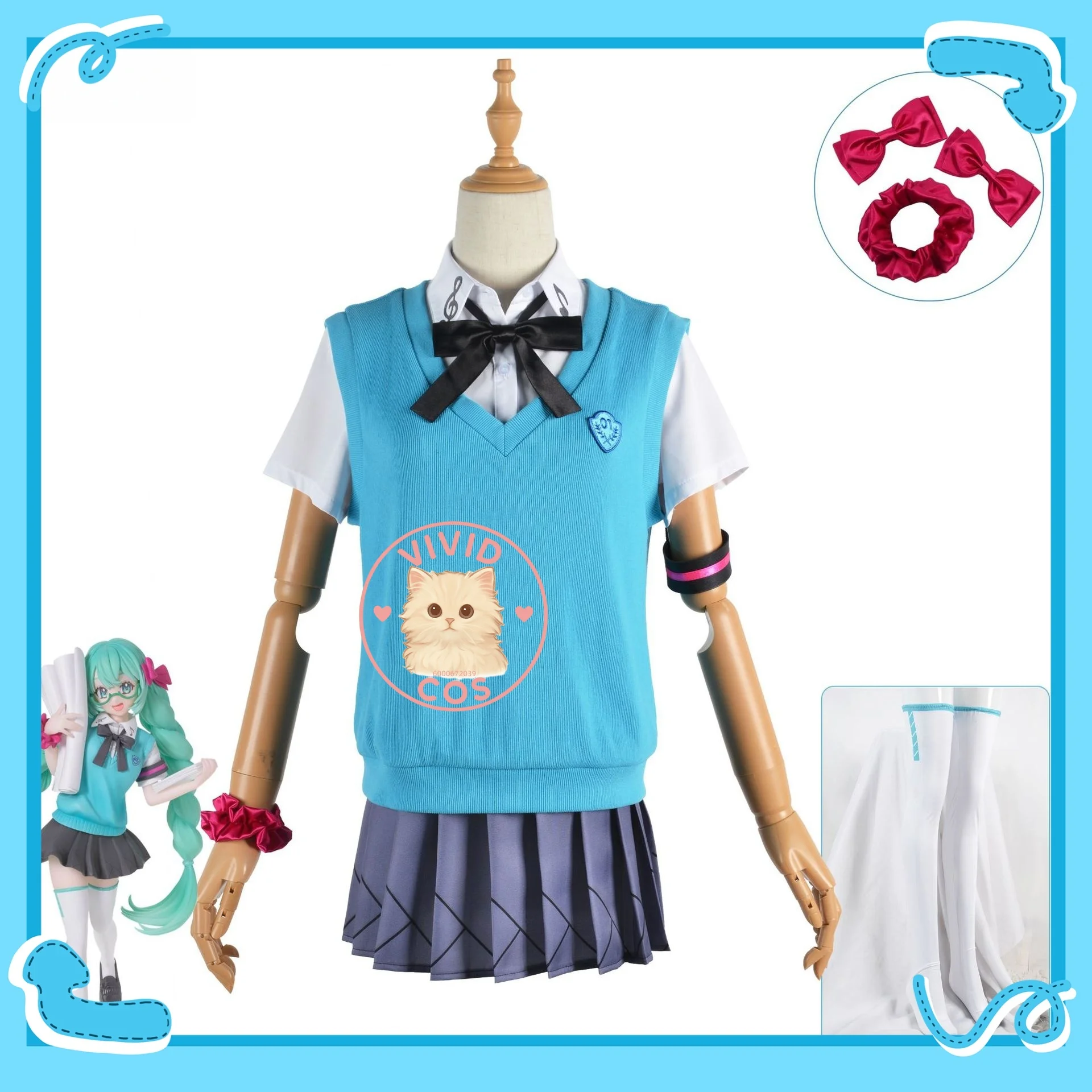 

Virtual Idol Full Two-dimensional High School Girl Cosplay Costume Set Sixteenth Anniversary Role-playing As Anime Characters