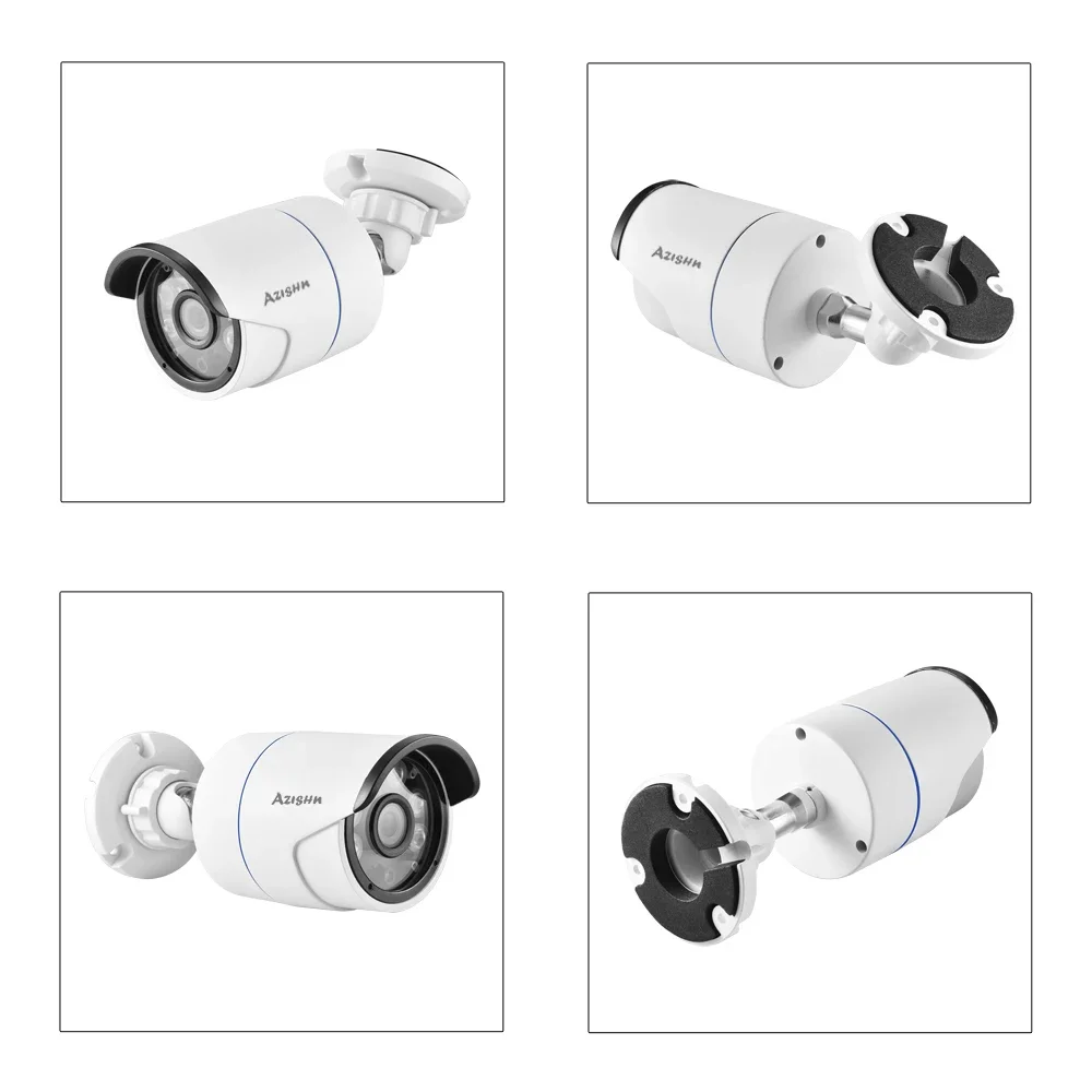 AZISHN 4MP 1080P IP Camera H.265AI Audio Record CCTV Camera Waterproof Outdoor Home Security Video Surveillance