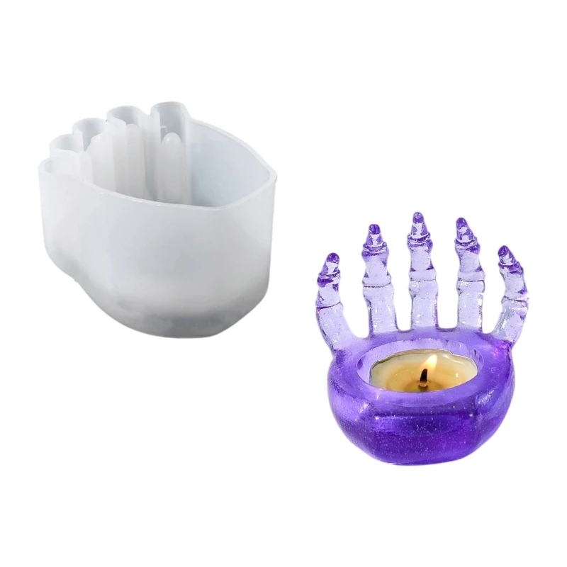 Flexible Silicone Mold Crafting Moulds Candlestick Moulds Claw for Candle C1FC