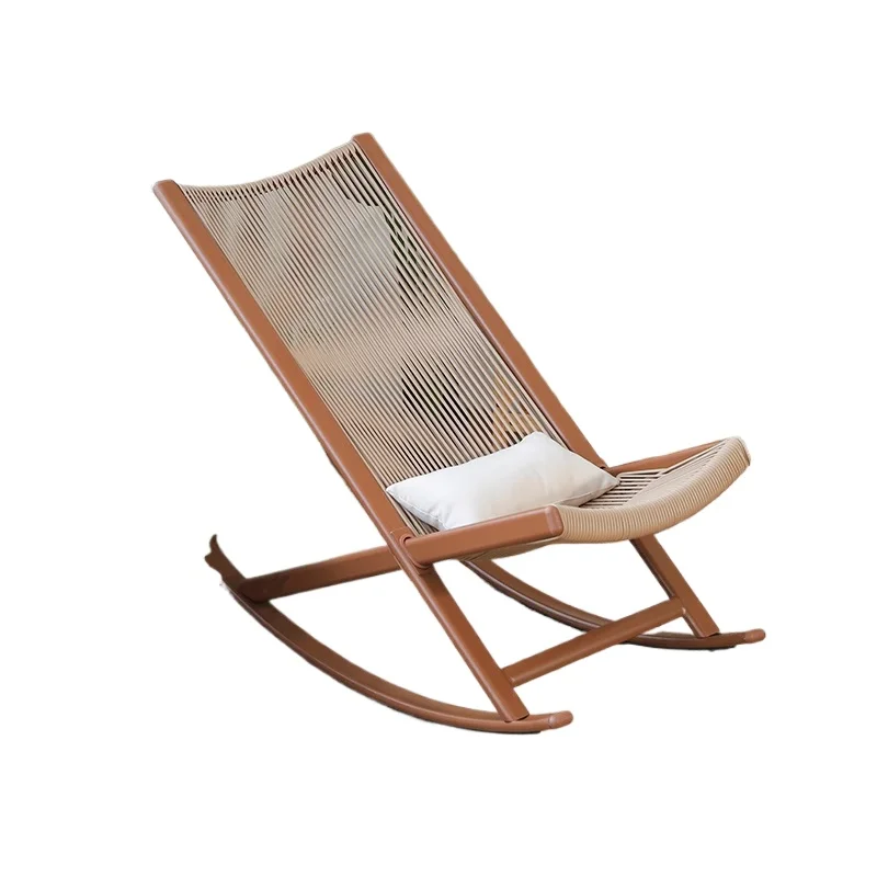 

Повседневное домашнее кресло для балкона, дивана, гостиной, кресло из ротанга, уличное ленивое кресло-качалка