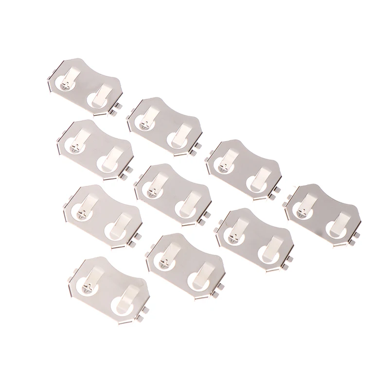 10Pcs Taped SMD Tab CR2032 Battery Button Cell Holder Coin Cell Retainer Battery Holder Surface Mount PCB Reflow Soldrable