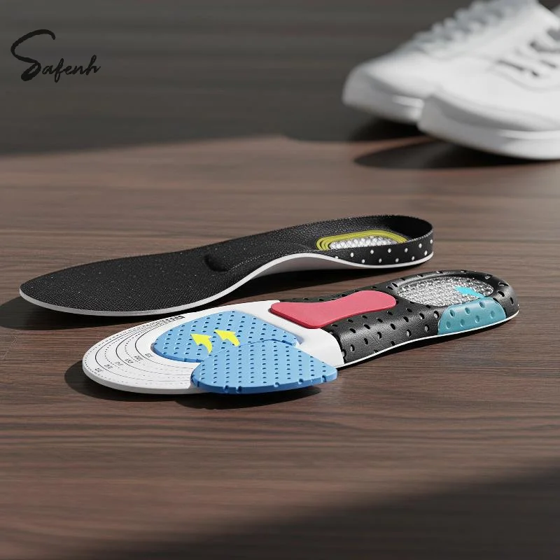 2Pcs Memory Foam Cushion Gel Insoles Cuttable Orthotic Insoles Silicone Arch Support Inserts Soft Running Insoles For Men&Women
