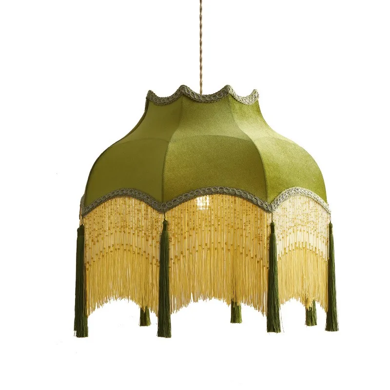 Velvet dining room lamp chandelier living room bedroom study fabric lamp