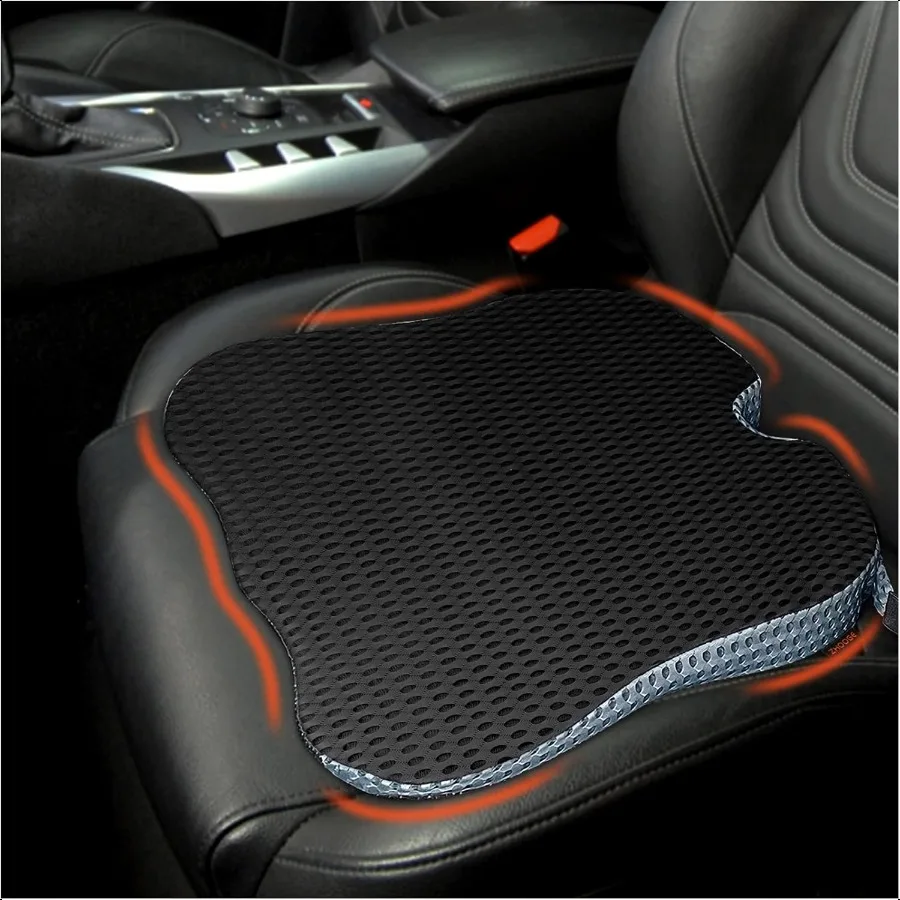 

Car Seat Cushion Comfort Memory Foam Car Cushions for Driving Seat Cushion for Car Seat Driver with Wedge Design Raised Back to