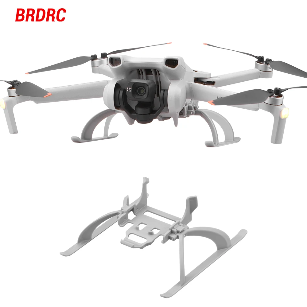 Tren de aterrizaje BRDRC para Dron DJI Mini 3/3 Pro, Kit de expansión plegable, Protector de altura de liberación rápida, extensiones de pierna