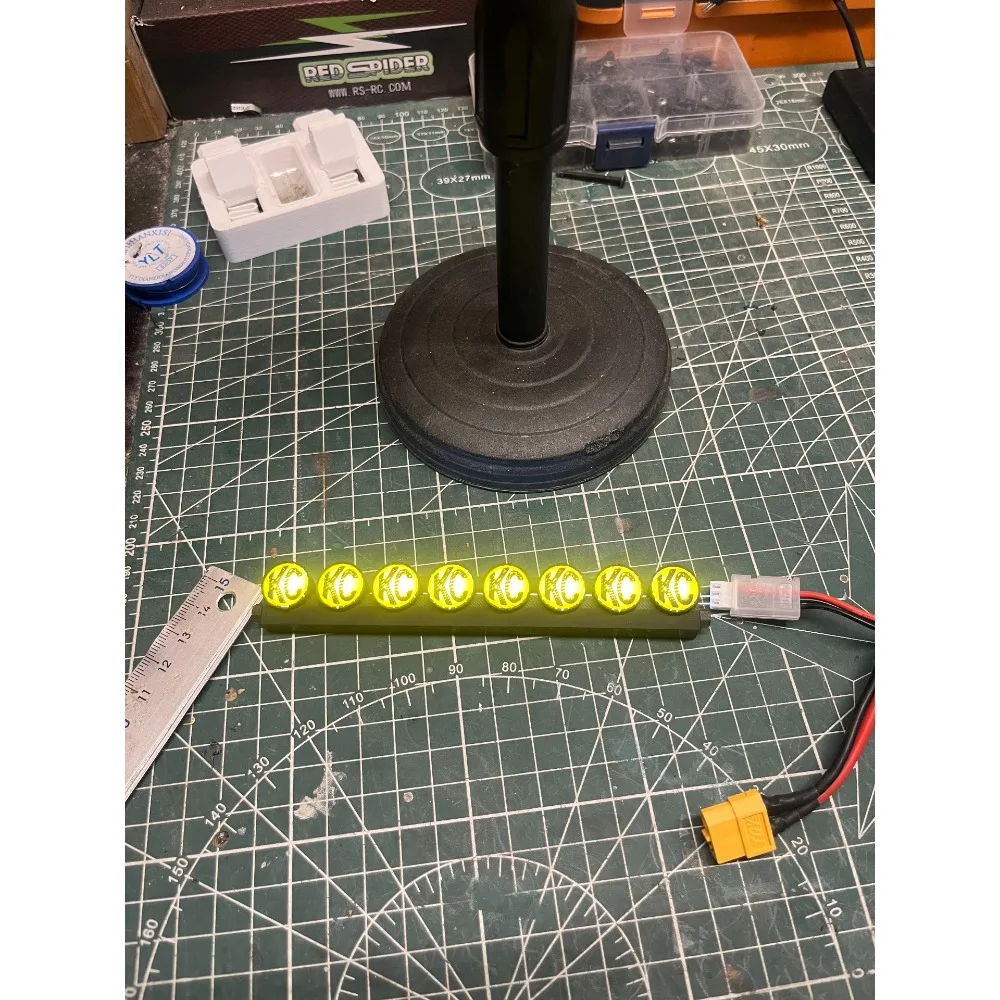 

LED Modified Car Roof KC Spotlights for 1/8 RC Crawler Car Easy To Control 4107 4083 Bronco Yikong Upgrade Parts