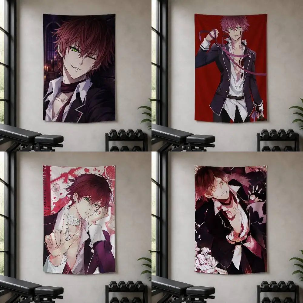 Diabolik Lovers A-Ayato Sakamaki  Decorative Hanging Flag with Grommets for Garage Bedroom Dorm Wall Decor