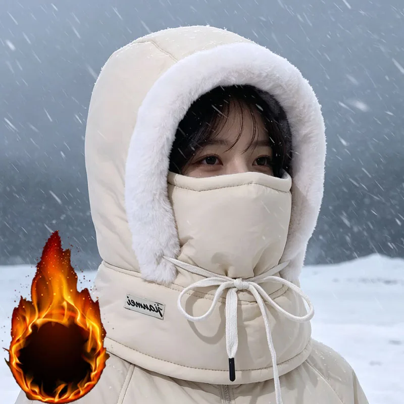 Chapeau d'hiver épais doublé de polaire pour femmes, masque facial chaud coupe-vent, casquette pour le ski, le snowboard, le cyclisme, temps froid, 1 à 5 pièces