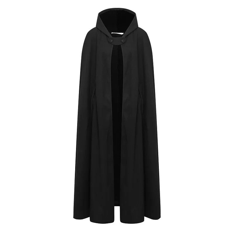 A Popular Four-color Hooded Lace-up Shawl and Extended Individuality Cape Women's Three-quarter Sleeve Coat From Europe America