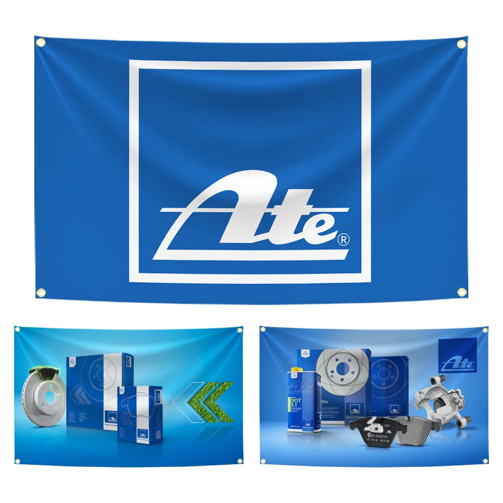 90x150cm A-ATE Brakes Auto Parts Flag Tapestry Polyester Digital Printing Banner for Garage Wall Art Out Door Decoration