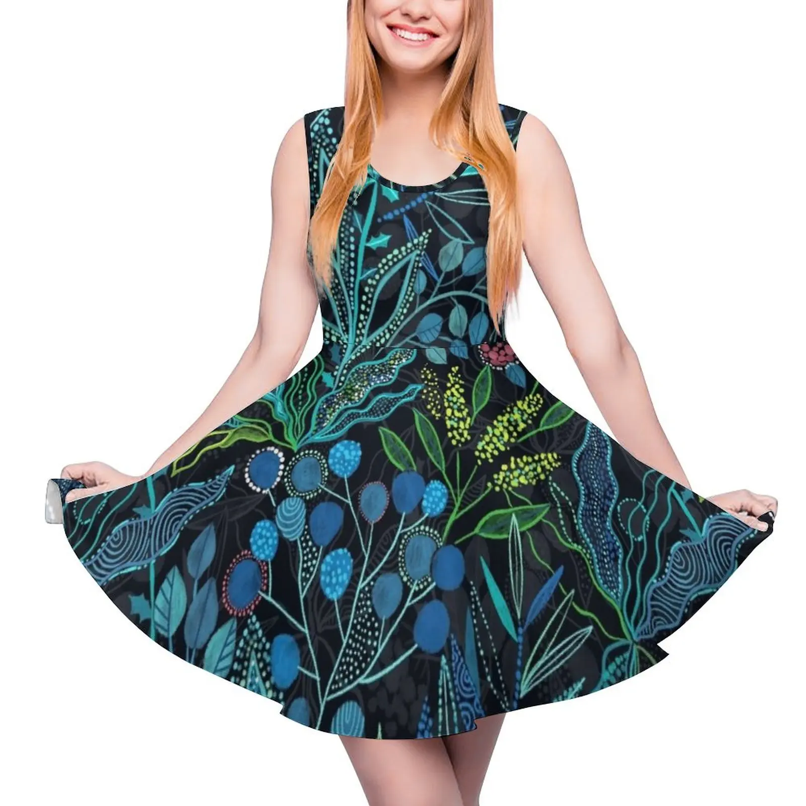 

Australian plants and flowers Sleeveless Dress elegant women"s dresses for wedding Women"s summer dresses beach dress