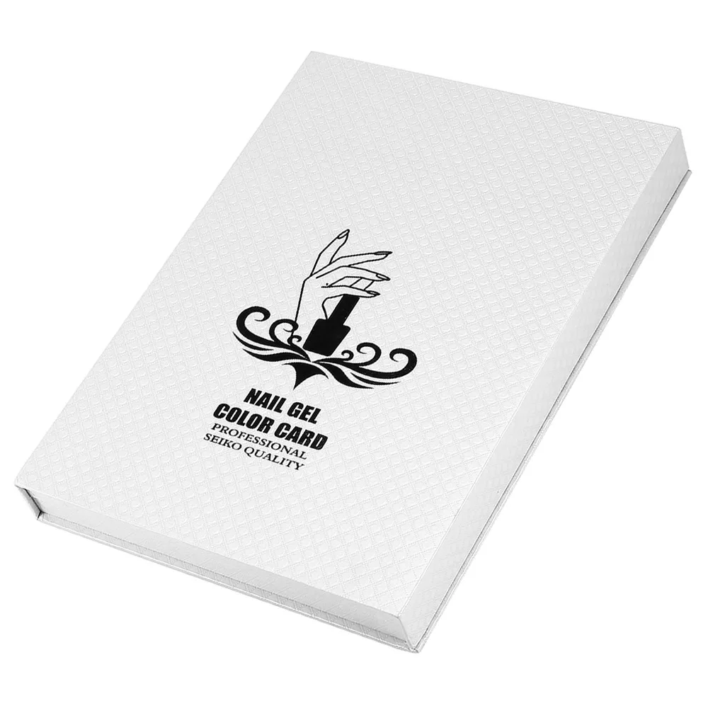 216 Colors Manicure Display Book White Color Display Booklet Nail Gel Color Card Nail Art Showing Shelf Nail Art Supplies