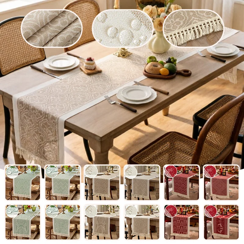 Waterproof Table Linen Table Runner Nordic Simple Dining Tablecloth Long Fabric Side Cabinet Cover Scarf Decorative