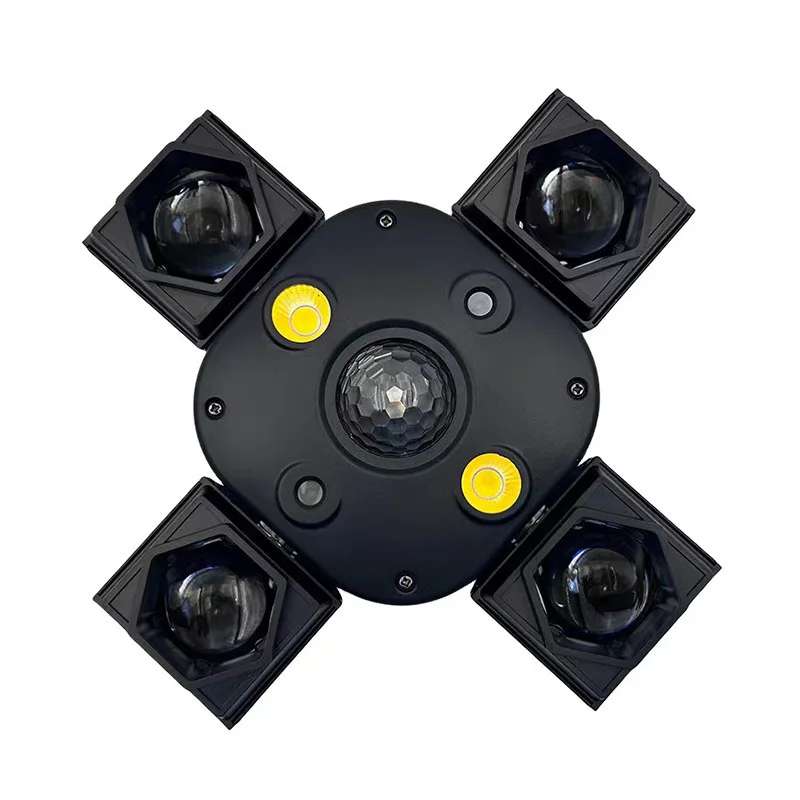 

New Four-Arm Polar Arc Small Golden Steel Moving Head Beam Light Stage Light Strobe Laser Dye Light DJ Pattern Private Room