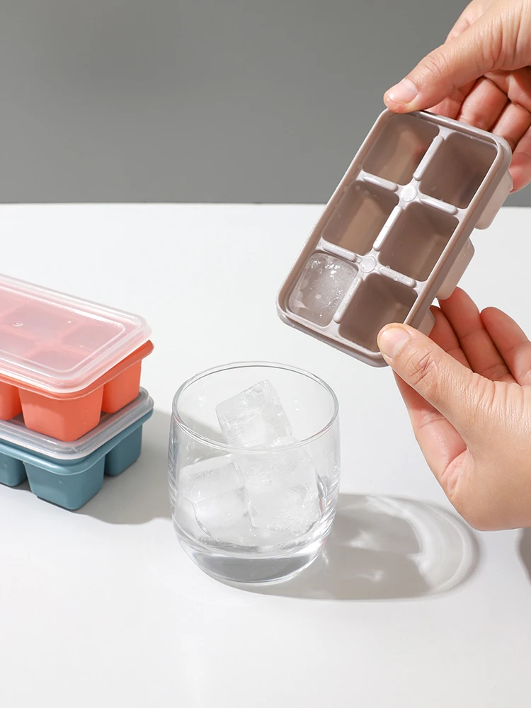 Eis mold ice cube ice box silica gel eis box lebensmittel grade kühlschrank trinken whisky ice cube haushalt kleine eis box mit deckel