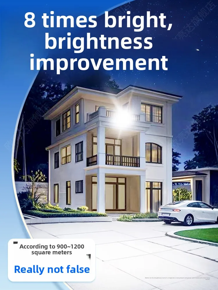 

Солнечный уличный светильник для домашнего сада, 2025 г., новый уличный сельский двор, супер яркое мощное освещение