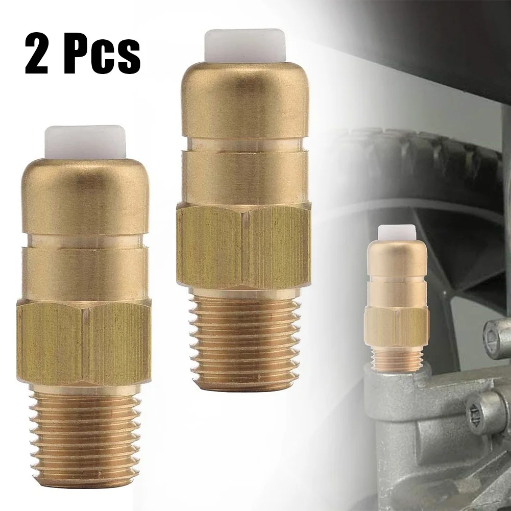 2 Pieces High Pressure Washer Pump Thermal Brass Release Valve1/4