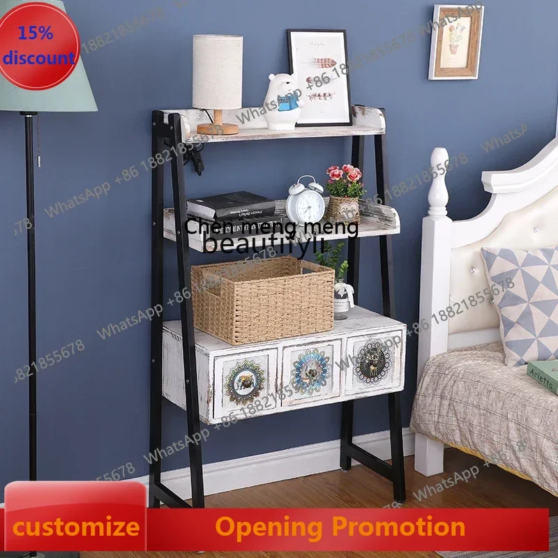 

ss7304 Bedroom Bedside Table Shelf Floor Flower Stand Balcony Garden Layout Bookshelf