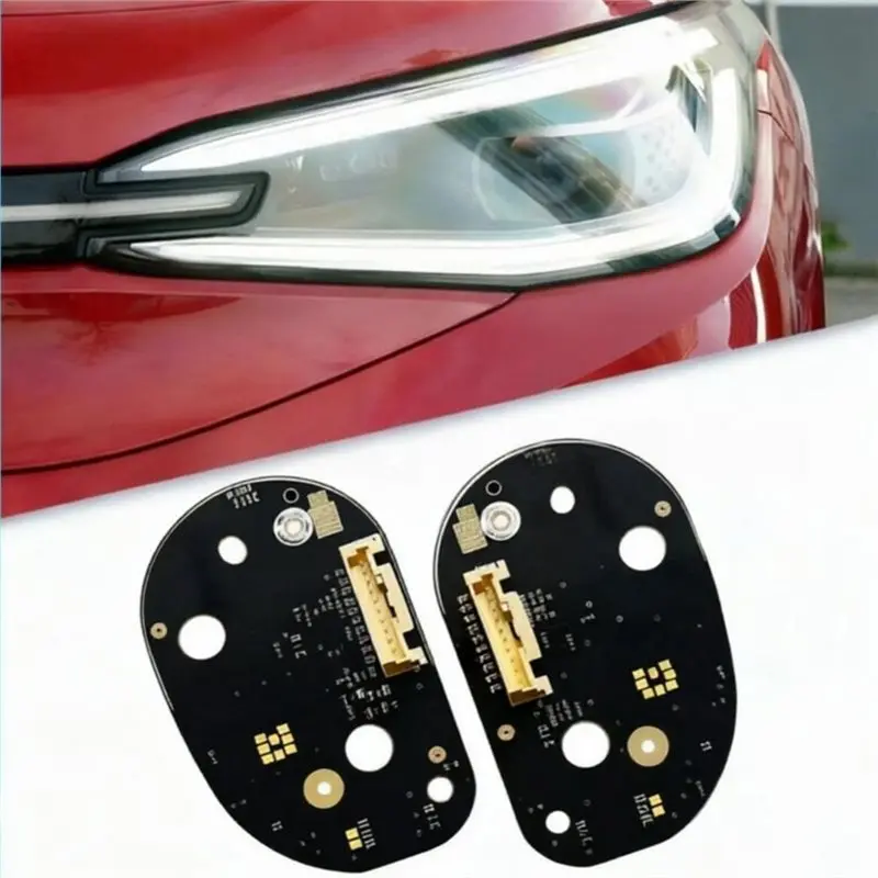A85E-PCB Board 1 Pair Front Headlight LED Daytime Running Light Chip Board For VW ID4 2021-2024 Turn Signal White Light Source