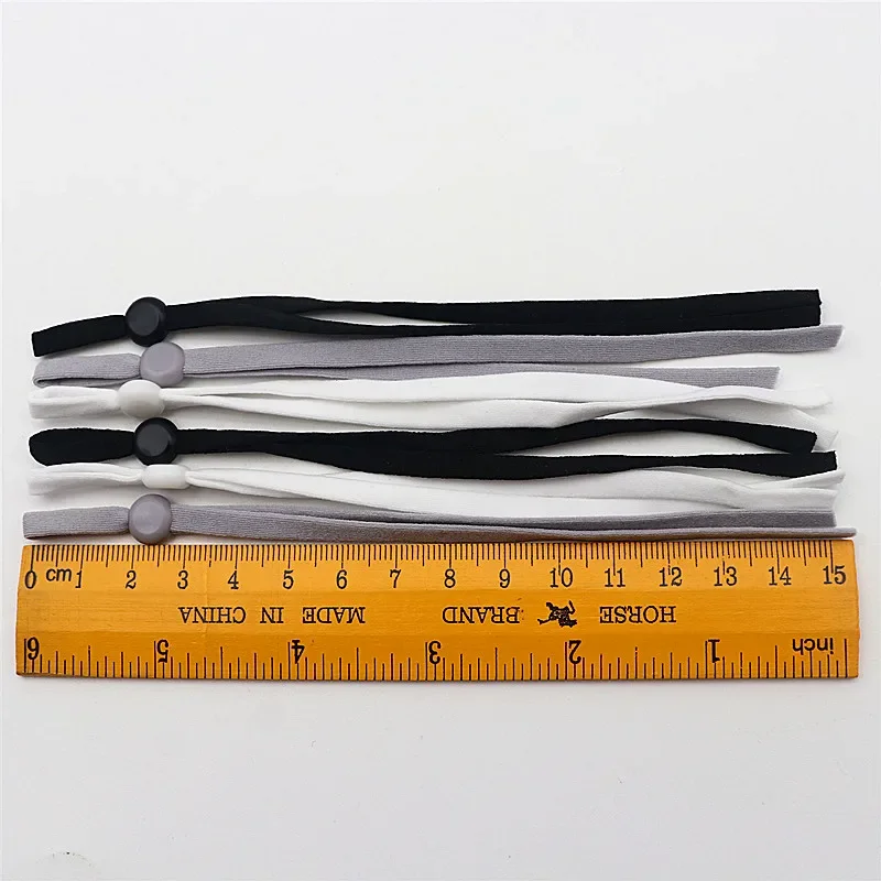 10-12CM Mask Elastic Band 15cm Colorful Mask Elastic Band Mask Rope Belt Adjustable Ear Hook Sewing Accessories 50/100pcs