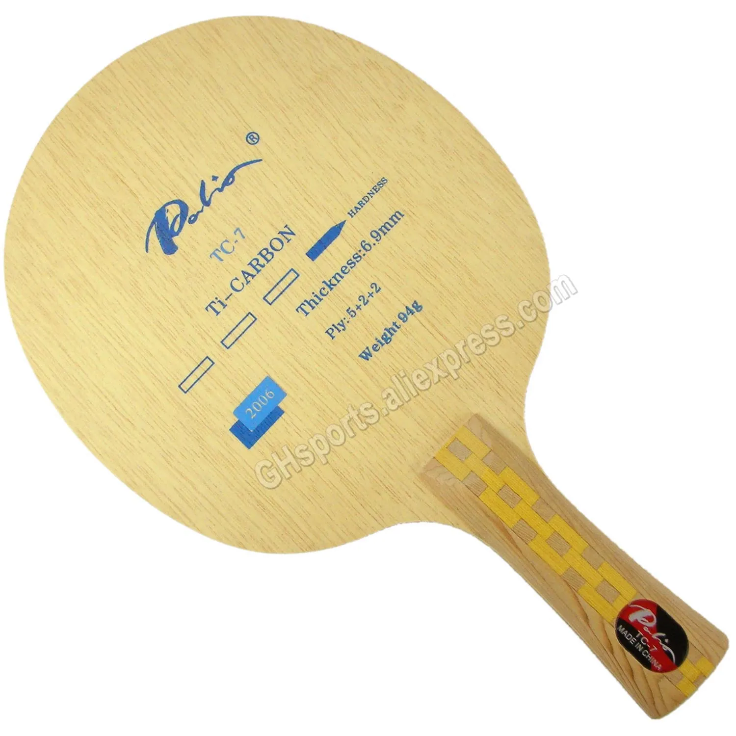 Palio TC-7 TC7 TC 7 Ti+Carbon table tennis pingpong blade