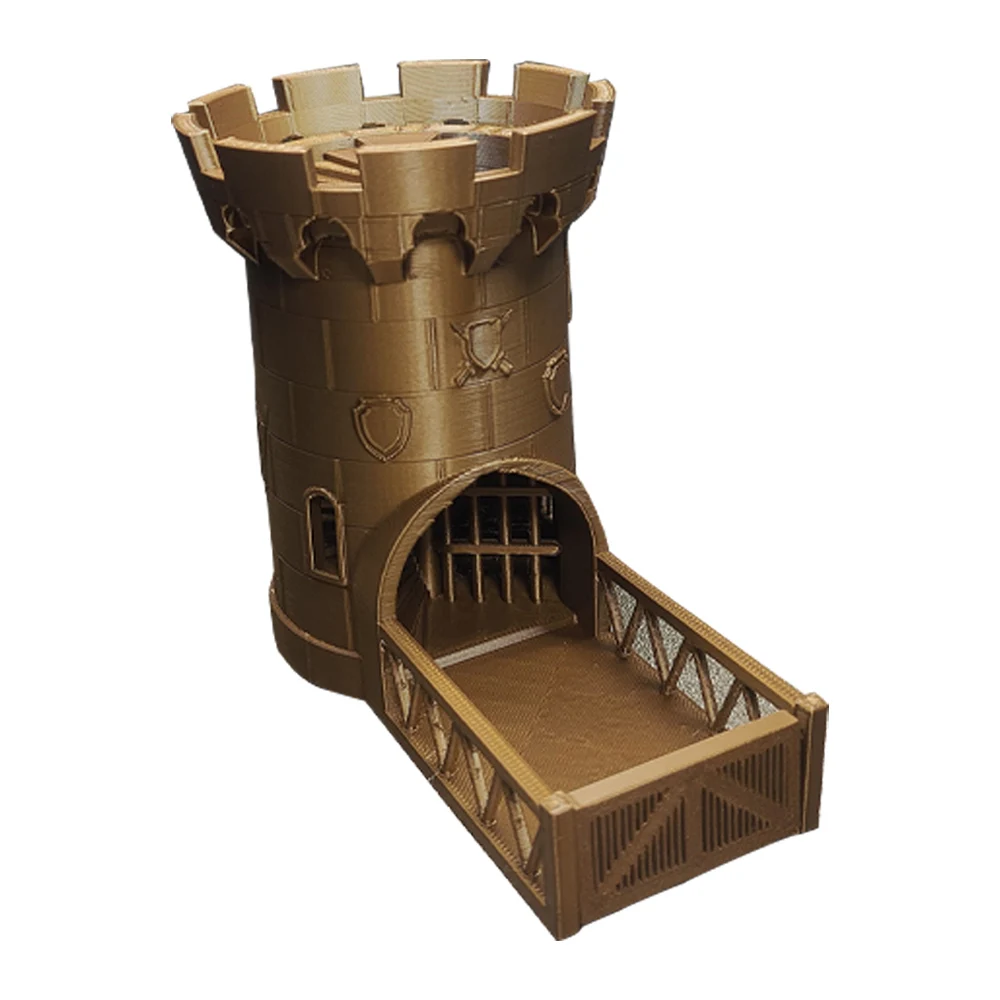 

3D Printed Dice Tower Tray Castle Dice Tower Tabletop Gaming for DND Board Game D&D RPG Best Gift for Friend