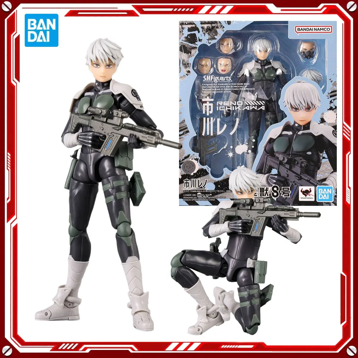 

Bandai Genuine Kaiju No. 8, наборы моделей аниме Reno Ichikawa, игрушки SHF, фигурка в сборе, модель для подарка, детский рождественский подарок