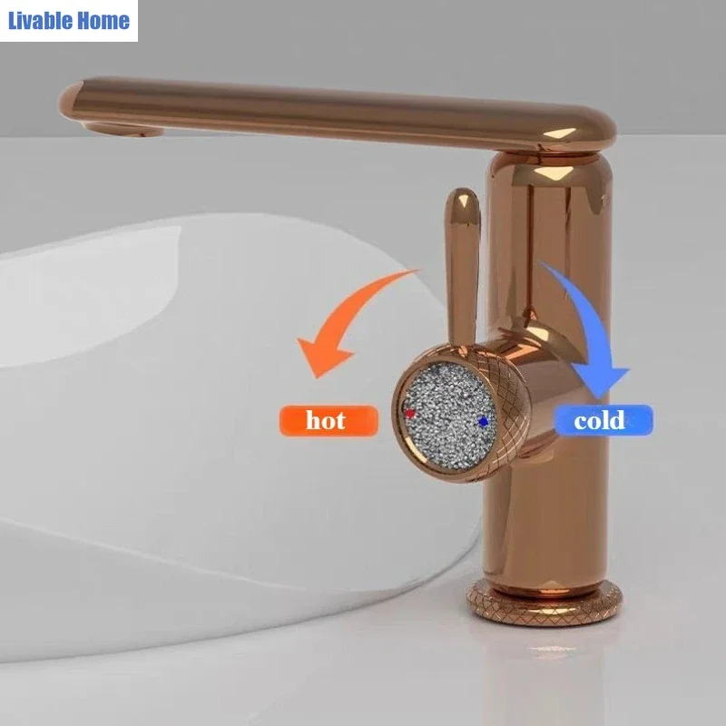 Gun Grey Basin with Solid Brass Hot & Cold Water Tap Bathroom Washbasin Countertop Basin with Swivel Cream-Coloured Spout