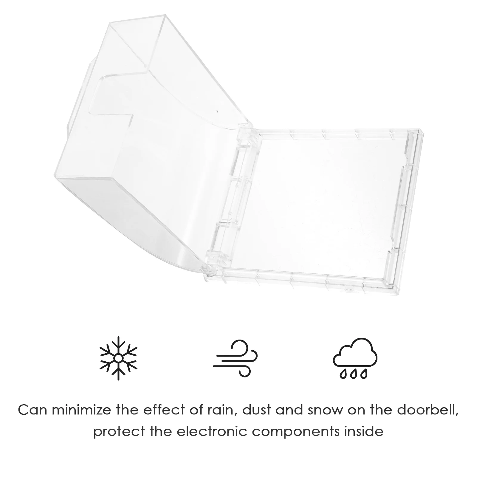 

Sturdy Waterproof Cover Doorbell Protector Outdoor Access Control Box Weatherproof Transparent Splashproof Household Attachment