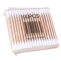 100 Pcs Cotton Stick Swab Disposable Swabs 800X750X230CM Wooden White