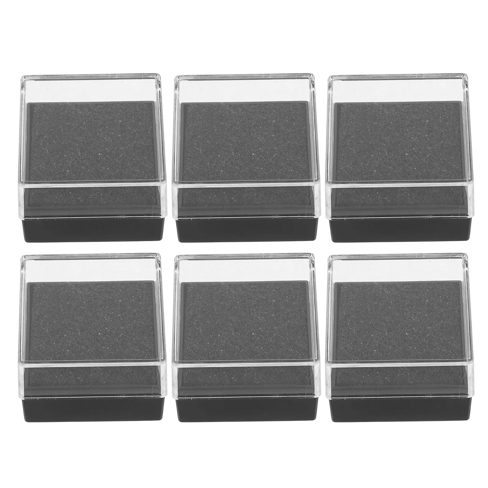 

6pcs Badge Display Box Clear Lid Brooch Storage Case Lightweight Portable Pin Organizer Reusable Lapel Pin Case Medal Button