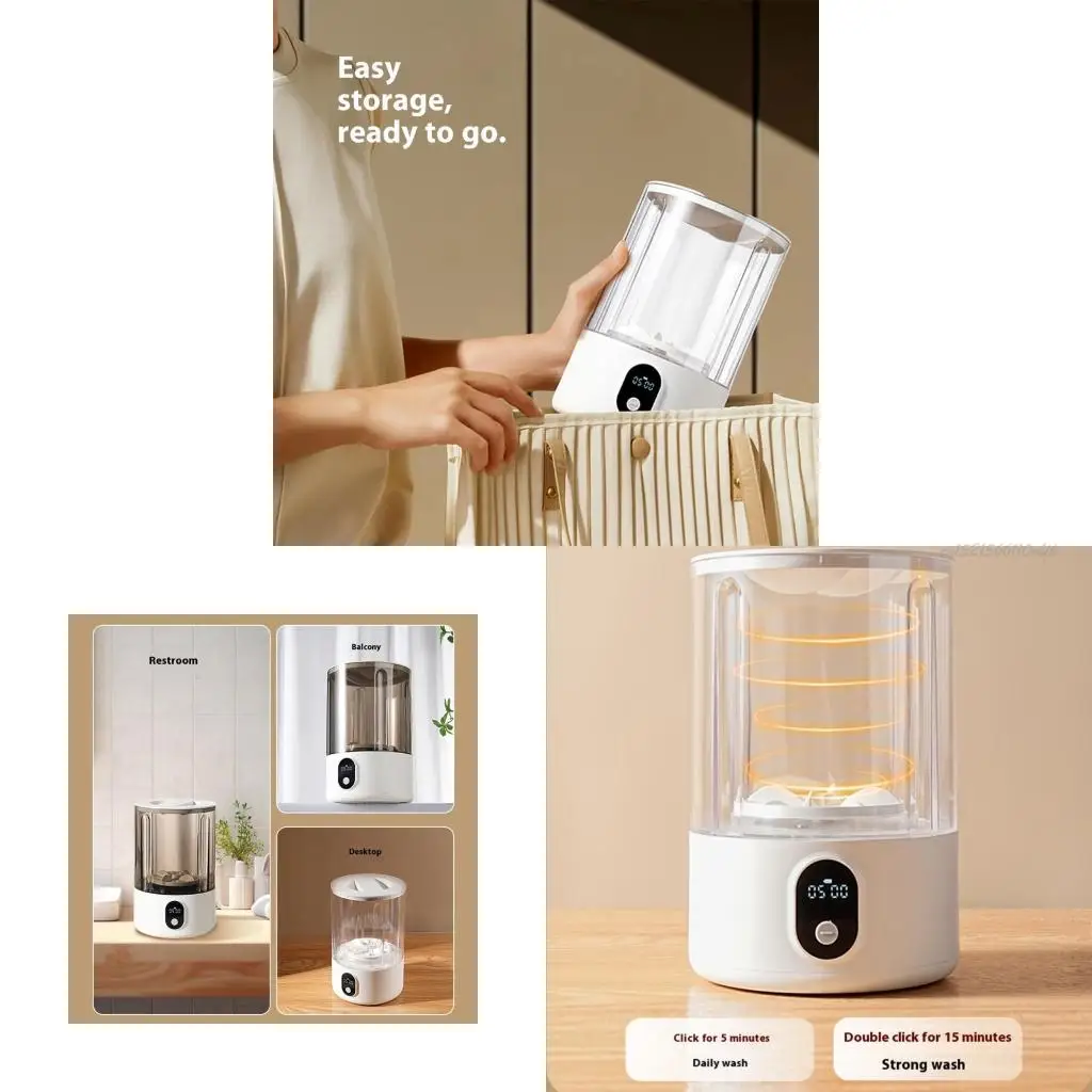 

27RB Portable Washing Machine Wireless Mini Washer Deeply Clean Small Laundry Socks Underwear Baby Clothes Small Washer