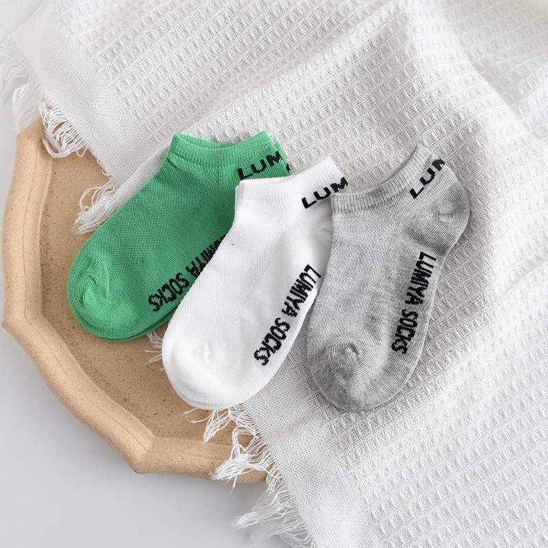 12 Pairs Baby Socks Boys Girls Letter Socks Cotton Soft Newborn Babies Loose Comfortable Sock Kids School Sport Clothes Unisex