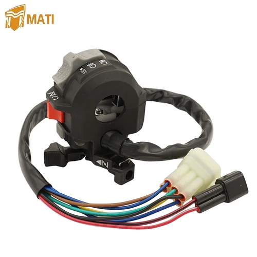 Imagen 2 del producto Interruptor de manillar izquierdo para motocicleta, Control de arranque de motor para ATV, Yamaha Big Bear, Bruin, Grizzly, Kodiak, Raptor, Lobezno, 250, 350, 400, 450, 600