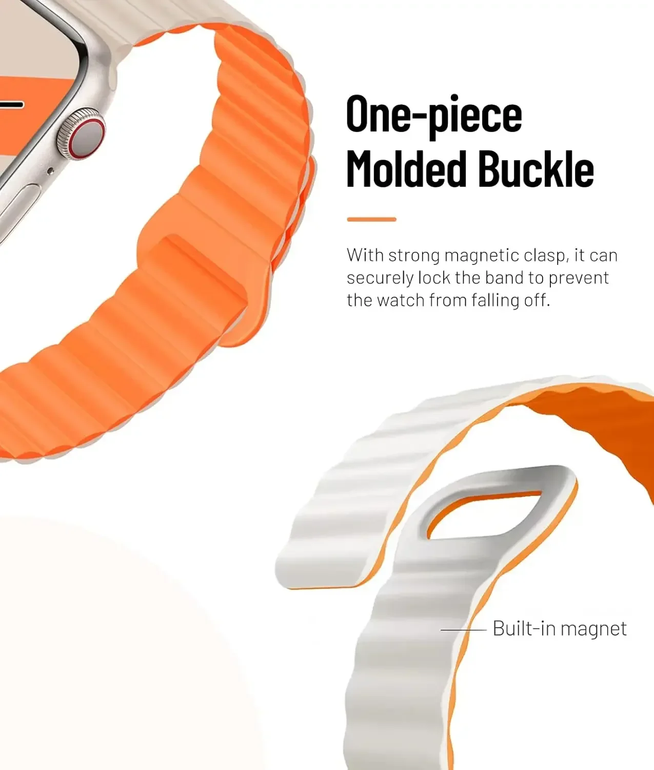 Sports Silicone Magnetic Strap for Apple Watch Ultra 3 2 1 49mm 11 10 46mm 42mm IWatch 9 8 7 6 5 4 SE3 45mm 44mm 41mm 40mm Band