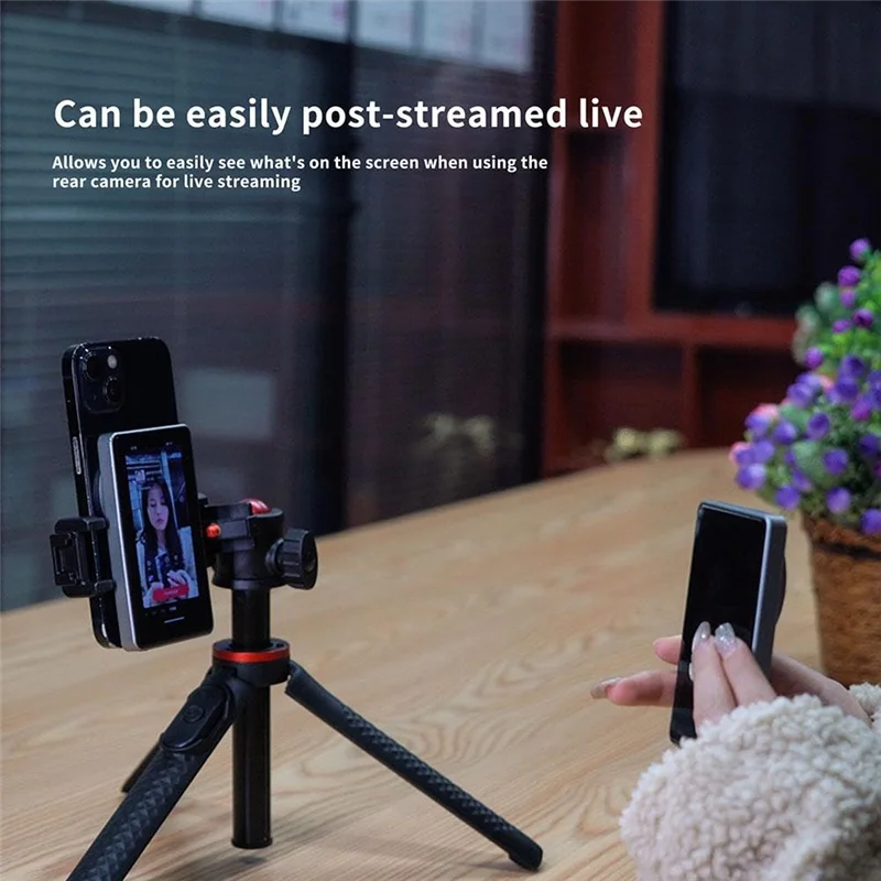

N01R-For Smartphone Compatible Magnetic Wireless Monitor For Vlog Live Stream Video Recording With For Iphone Android Support De